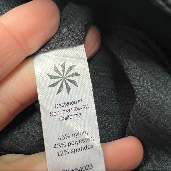 Athleta Midtown Trouser Womens 10 Gray Flare Wide Leg Pants Drawstring Pull On - Picture 7 of 10